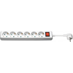 MicroConnect 6-way Schuko Socket 1.8M White (GRU006W)