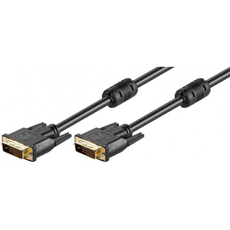 MicroConnect DVI-D 24+1-pin w. Ferrit, M-M (MONCC2F)