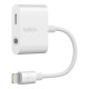 Belkin 3.5 MM AUDIO+CHARGE 4in Wht (F8J212BTWHT)