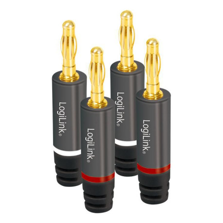 LogiLink Wire Connector Banana Grey 