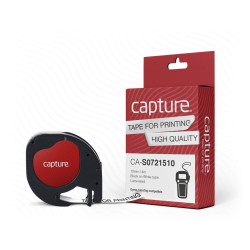 Capture 12mm x 4m Black on White Paper Tape (CA-S0721510)