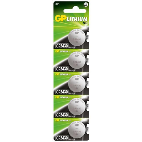 GP LITHIUM BUTTON CELL CR2430 