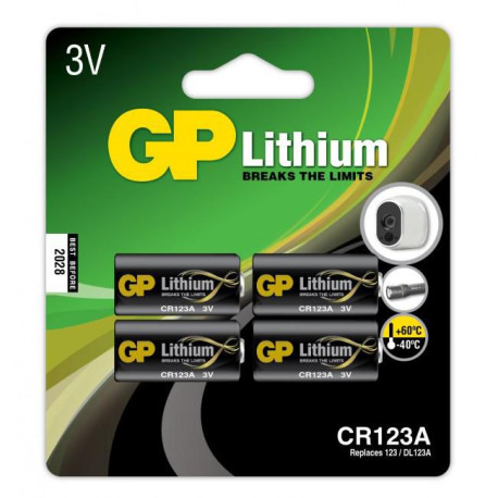GP LITHIUM BATTERY CR123A 
