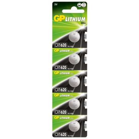 GP LITHIUM BUTTON CELL CR1620 