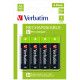 Verbatim RECHARGEABLE BATTERY AA 4 