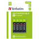Verbatim RECHARGEABLE BATTERY AAA 4 