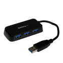 STARTECH .COM 4-PORT USB 3.0 SUPERSPEED HUB - PORTABLE MINI MULTIPORT USB TRAVEL DOCK