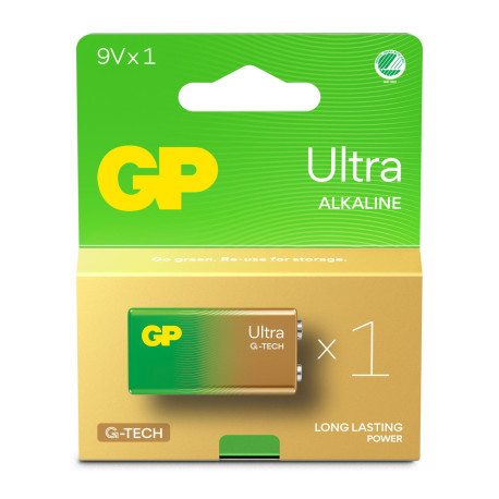 GP ULTRA ALKALINE 9V Battery. 