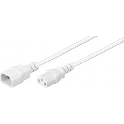 MicroConnect Power Cord C13 - C14 3m White (PE040630W)