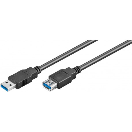 MicroConnect USB3.0 A-A 3m M-F, Black (USB3.0AAF3B)