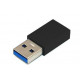 MicroConnect USB3.0 A - USB-C M-F, Black (USB3.0ACF)