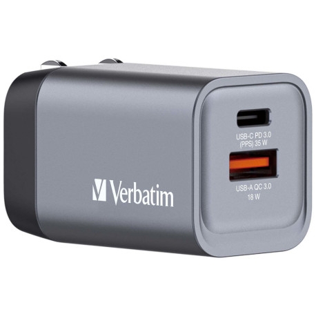 Verbatim GNC-35 GaN Charger 35W with 1 
