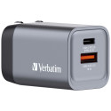 Verbatim GNC-35 GaN Wall Charger 35W with 1 x USB-C PD 35W / 1 x USB-A QC 3.0