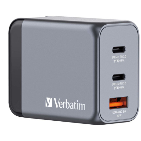 Verbatim GNC-65 GaN Charger 65W with 2 