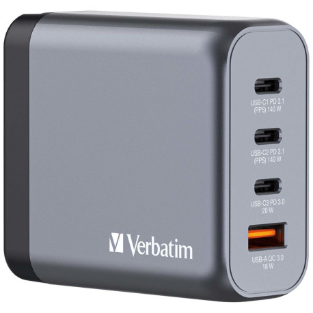 Verbatim GNC-140 GaN Charger 140W with 
