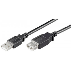 MicroConnect USB2.0 Extension A-A 3m M-F (USBAAF3B)