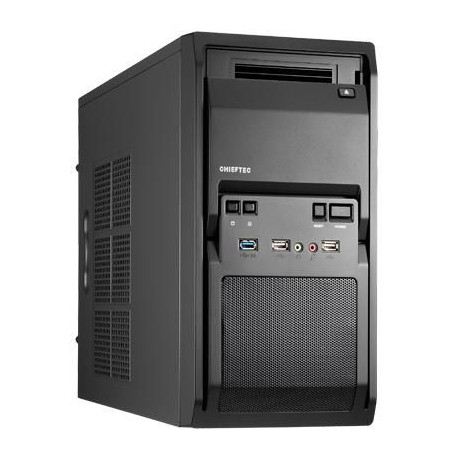 Chieftec Mini tower, f/ micro ATX, 1 x USB 3.0, 2 x USB 2.0, Audio In/Out, SECC 0.6mm, Black