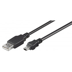 MicroConnect USB A - Mini USB B 5P 1m M-M (USBAMB51)