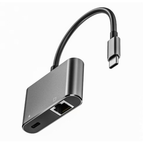 MicroConnect USB-C to RJ45 network & USB-C (USB3.1CETHPDBA)