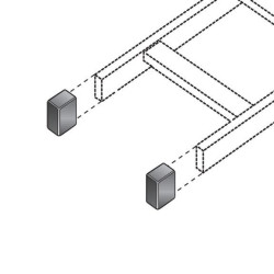 Black Box END CAP KIT RM661, Panel kit, Grey, FCC (RM661)