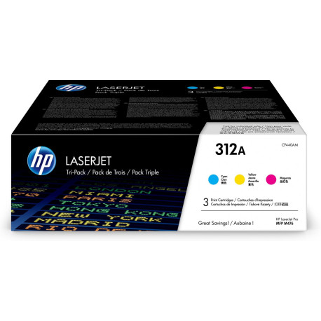  HP Multipack Cyan / Magenta / Jaune CF440AM 312A CF381A + CF382A + CF383A