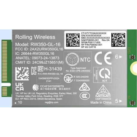 HP 4G LTE-AP (Cat 16) WWAN 