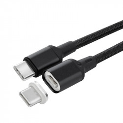 MicroConnect USB-C Magnet Cable, 1m, Black (USB3.1CC1-MAGNET)