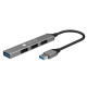 Techly USB-A 3.2 Hub with 4 Slim 