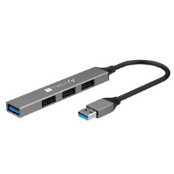 Techly USB-A 3.2 Hub with 4 Slim 