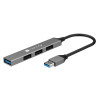 Techly USB-A 3.2 Hub with 4 Slim 