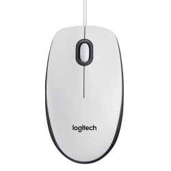 Logitech M100, Corded mouse,White (910-001603)