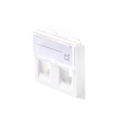 Lanview EURO OUTLET 45x45 - 2-PORT 