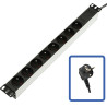 Lanview POWER STRIP 19 - 8 WAY - FULL ALUMINIUM WITHOUT SWITCH (TUPS032)