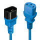 Lindy 0.5m C14 to C13 Mains Extension Cable lead free blue (30470)
