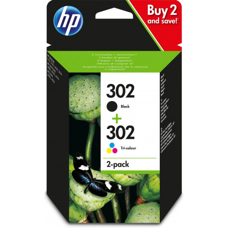 HP Pack de 2 cartouches d'encre noire + 3 couleurs