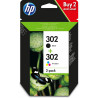 HP Pack de 2 cartouches d'encre noire + 3 couleurs