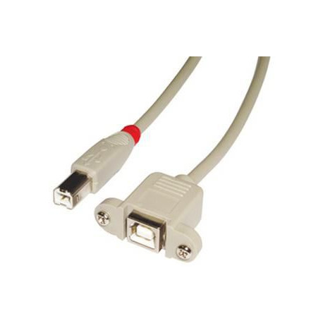 Lindy USB 2.0 cable type B/B extension light-grey 1m (31801)