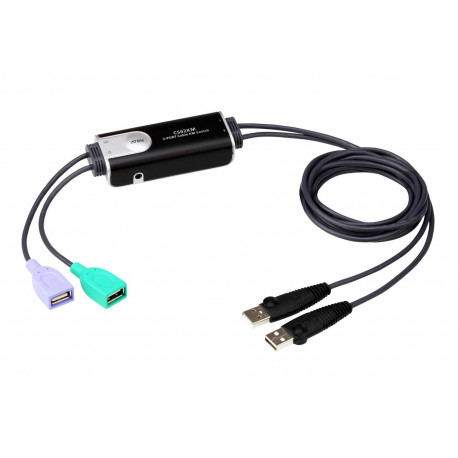 Aten 2-Port USB Boundless Cable KM Switch (CS62KM-AT)
