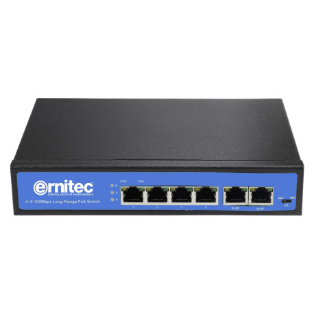 Ernitec Unmanaged, Gigabit Full duplex, Power over Ethernet (ELECTRA-U04)