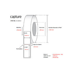 Capture Label 100 x 50, Core 40, (CA-LB3014)