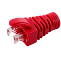 MicroConnect Strain Relief Boot Cat5e, Cat6, Cat6A cables upto 6.5MM Red, 100pcs