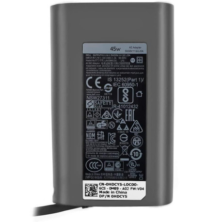 Dell AC Adapter, 45W, 19.5V, 3 