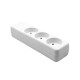 MicroConnect Danish Power Strip 3-way White 