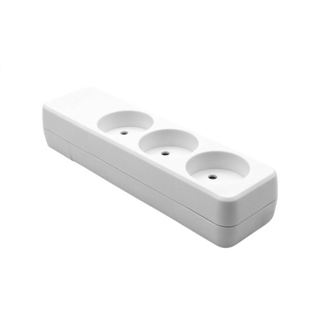 MicroConnect Danish Power Strip 3-way White 