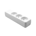 MicroConnect Danish Power Strip 3-way White 