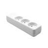 MicroConnect Danish Power Strip 3-way White 