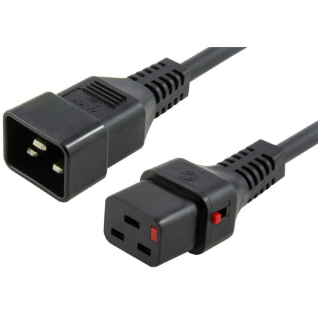 MicroConnect Powercord C19 IEC Lock - C20 