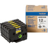  Brother Ruban Noir sur jaune HGe-631V5