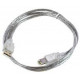 MicroConnect USB2.0 A-B 5m M-M,Transparent (USBAB5T)