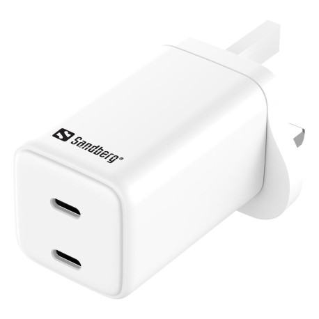Sandberg AC Charger Dual USB-C PD65W UK (441-62)